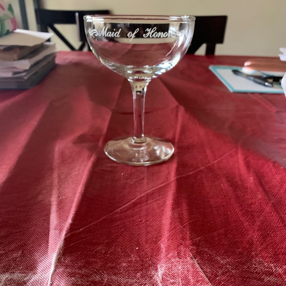 Maid of Honor drinking glass